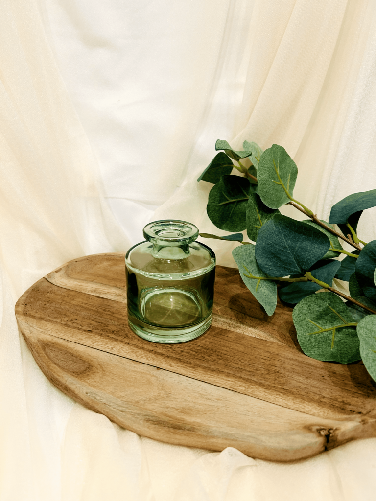 Vase grün rund