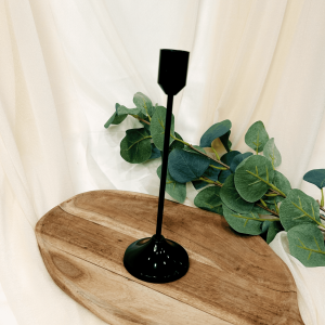 Kerzenständer Schwarz glänzend groß