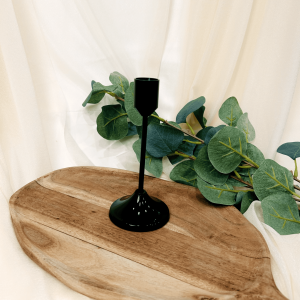 Kerzenständer Schwarz glänzend klein