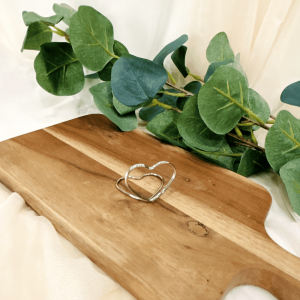 Kartenhalter Herz silber