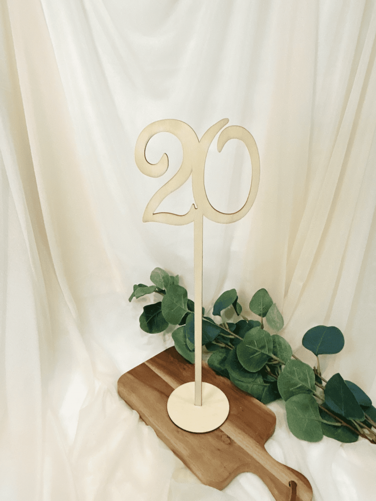 Tischaufsteller Zahlen 1-20