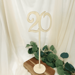 Tischaufsteller Zahlen 1-20