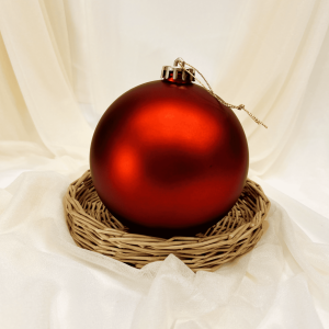 Weihnachtskugel rot L