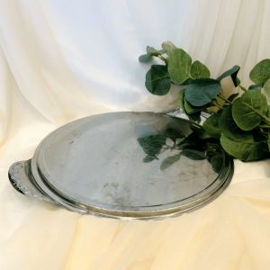 Servierplatte silber rund