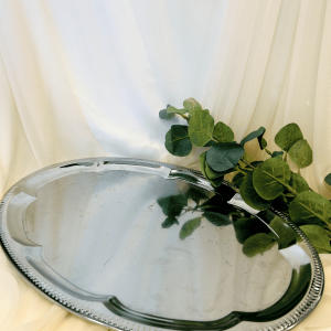 Servierplatte silber groß
