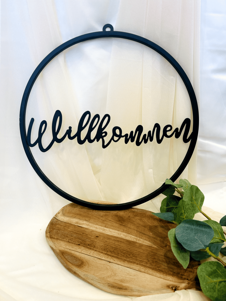 Willkommen Schild
