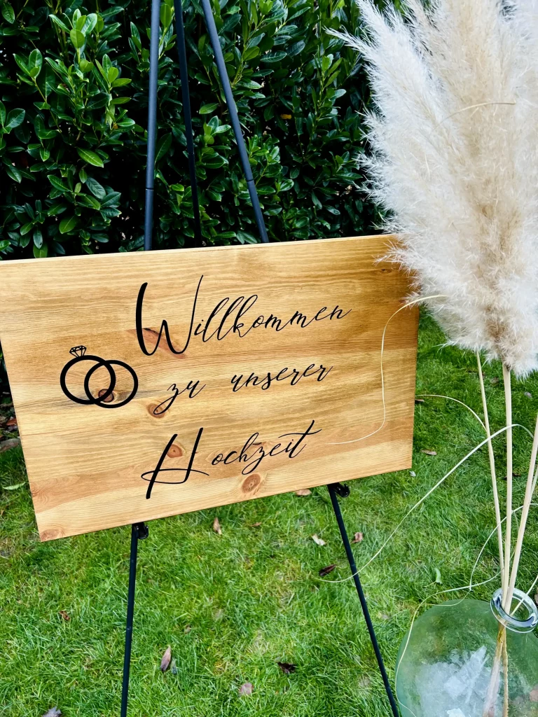 Willkommen Schild Hochzeit
