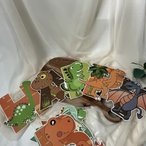 Dino Girlande Happy Birthday