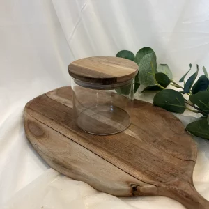 Candy Bar Glas mit Holzdeckel