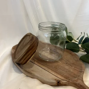 Candy Bar Glas mit Holzdeckel klein