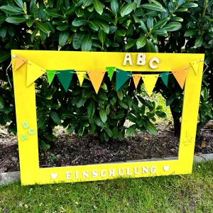 Einschulung Rahmen gelb