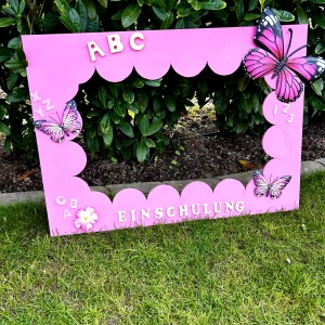 Einschulung Rahmen rosa
